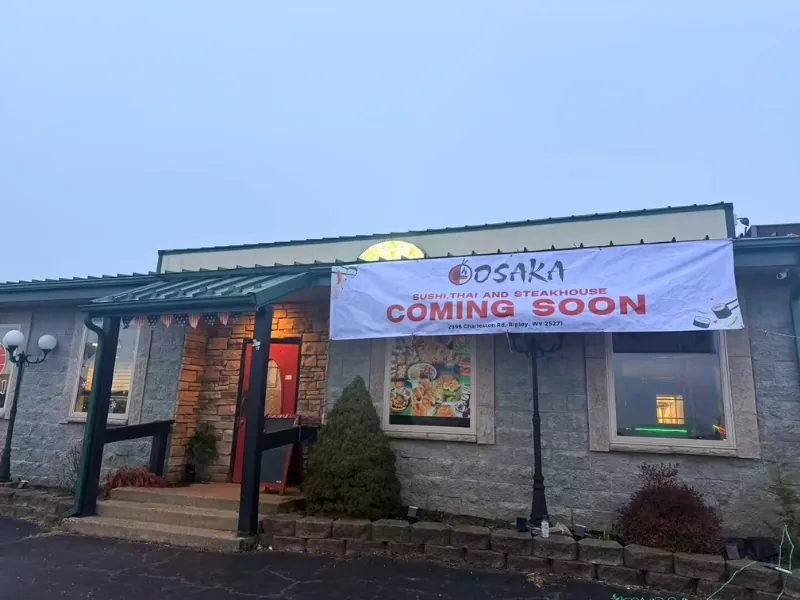 Exterior of upcoming sushi-thai-steakhouse with "coming soon" banner at Osaka Ripley, a Japanese Restaurant in Ripley